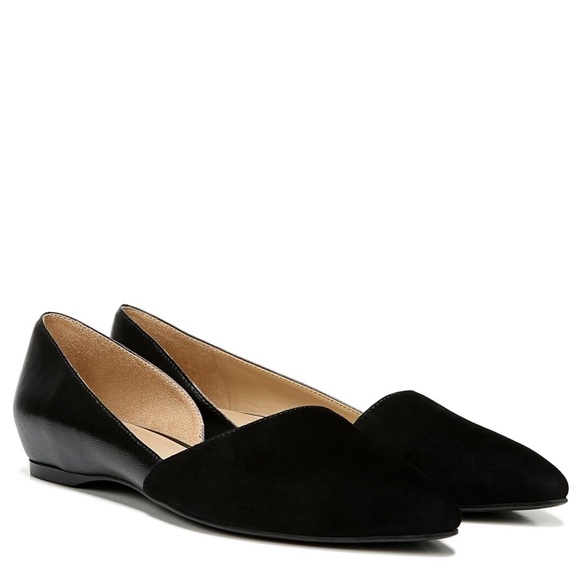 Naturalizer Black Suede Pointed Flats - Picture 6 of 8